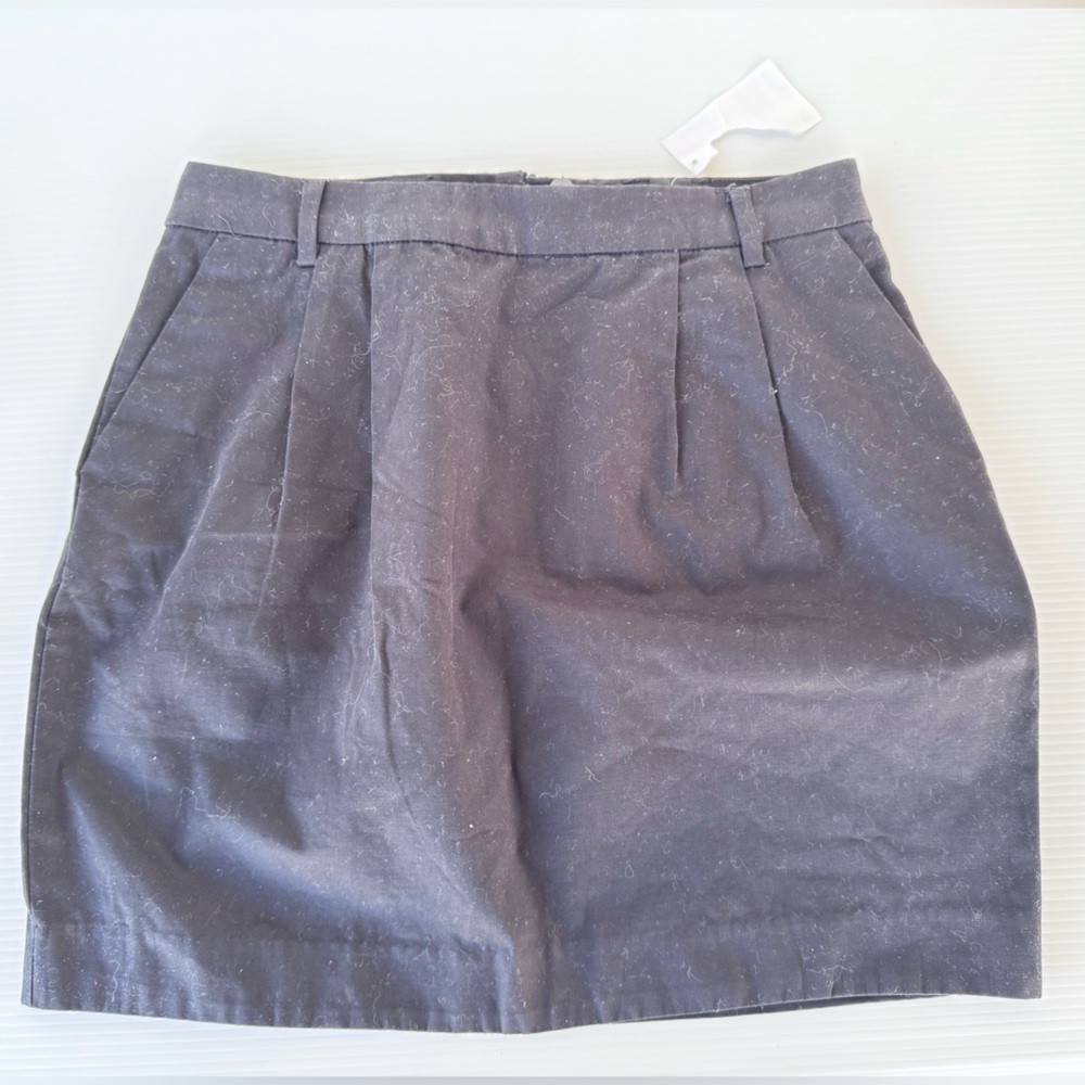 H&M Black Mini Skirt Womens Size 8 EUR 38 High Waist Pleated NEW W TAGS Cotton